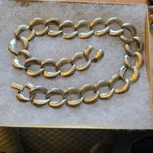 Chunky 17.5 Inch Gold Tone Chain Necklace